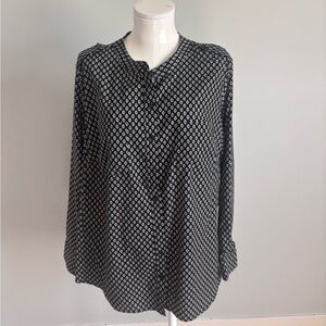 Apt. 9 Monochrome Geometric Button Down Shirt